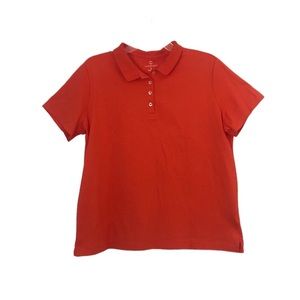 Lands End Women’s Short Sleeve Polo Coral Sz XL